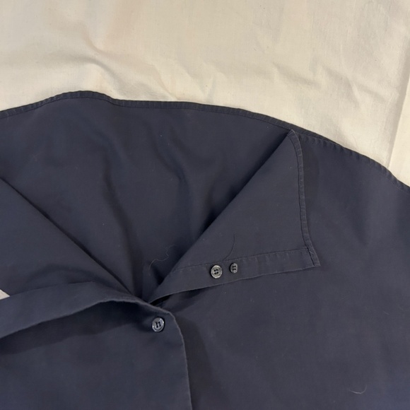 Men's Long Sleeve Navy Blue Dress Shirt from Protocol Size 18.5 - Picture 4 of 8